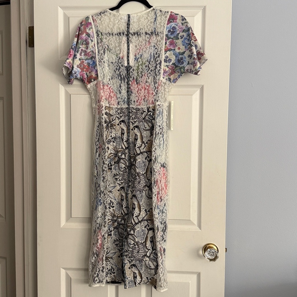 Anthropologie Multicolor Lace Midi Dress by Byron Lars NWT - Picture 8 of 9